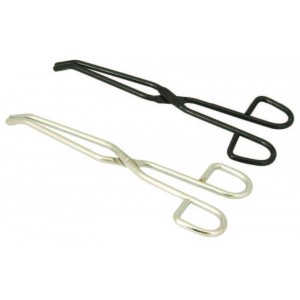 Tongs, crucible s/s straight 200mm (pack of10)
